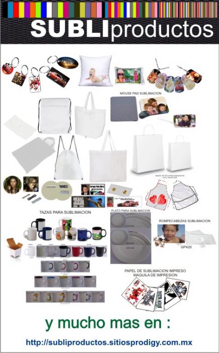 articulos productos en blanco para sublimacion